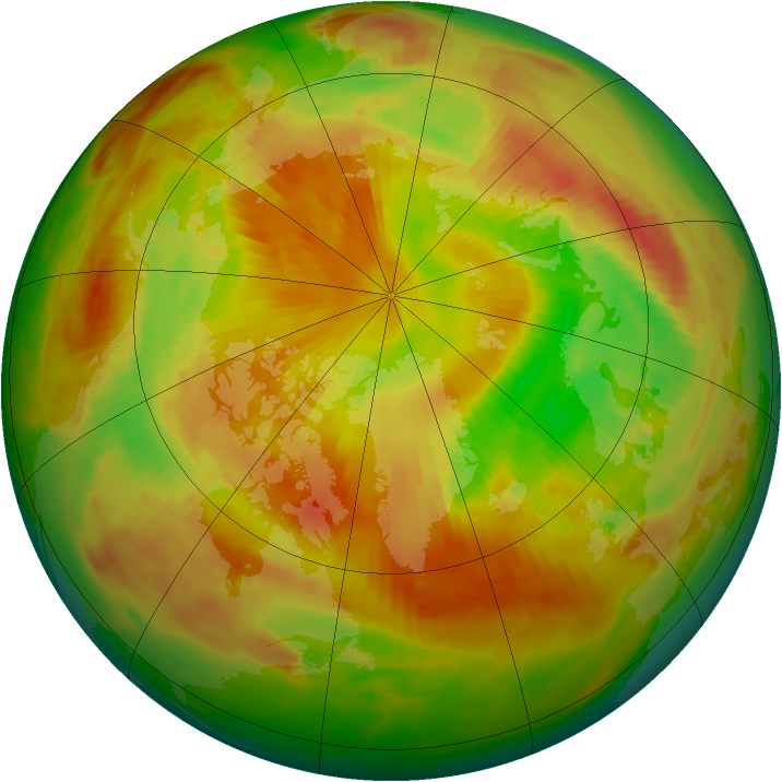 Arctic ozone map for 13 May 1981